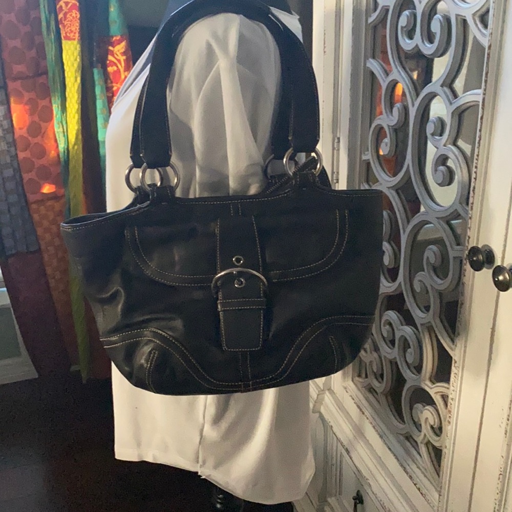 Coach satchel leather